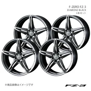 F-ZERO FZ-3 エフゼットスリー プリウスα 40系 アルミホイール4本セット 0039464×4【19×8.0J 5-114.3 INSET45 DIAMOND BLACK】
