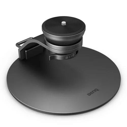 BenQ デスクトッププロジェクタースタンド ? ポータブル、安定したデザイン、20°傾き、360°回転、スイッチ付きロック、1/4インチネジ、金属ベース、滑り止めパッド、GP520およびその他のプロジェクター用