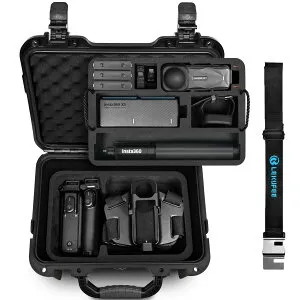Lekufee Insta360 X5防水ハードケース ― Insta360 X5、Insta360 X4 / X3 通常版 、スターター・キット、エッセンシャルキット、Motorrad 版、その他アクセサリー対応(ケースのみ)
