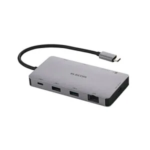 エレコム ドッキングステーション9in1(USB PD3.1対応) 薄型ノートパソコンの機能を拡張 シルバー DST-090BP1SV