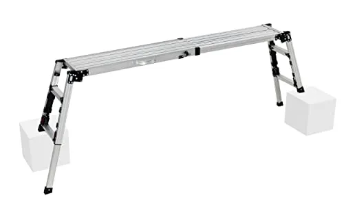 ピカ(PiCa) ピカコーポレイション 足場台 脚部伸縮 上部操作タイプ 天板スライド 天板高さ0.55~0.86m 天板長さ108cm~180cm アルミ スタッピー DXP-S86LA