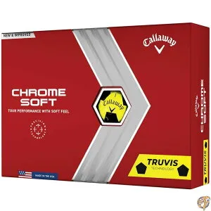 【5日最大1500円クーポン】Callaway Golf 2022 クローム ソフト ゴルフボール イエロー/ブラック Truvis