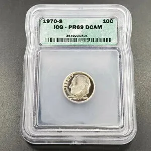 1970年 S ルーズベルト クラッド ダイム プルーフコイン ヴィンテージ ICG PR69 DCAM ディープカメオ ジェム 2