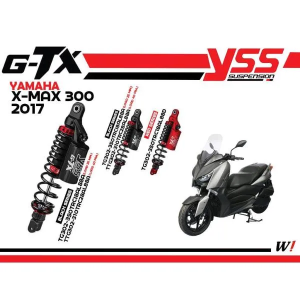 YSS Thailand ワイエスエスタイランド G-TX Rear Shock Red series XMAX 300 YAMAHA ヤマハ リアサスペンション サスペンション 足回り