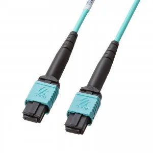 HKB-MPO12M3B-01 MPO光ファイバケーブル マルチモード 50μm OM3 MPO-MPO 12芯 B配線 1m MPOコネクタ