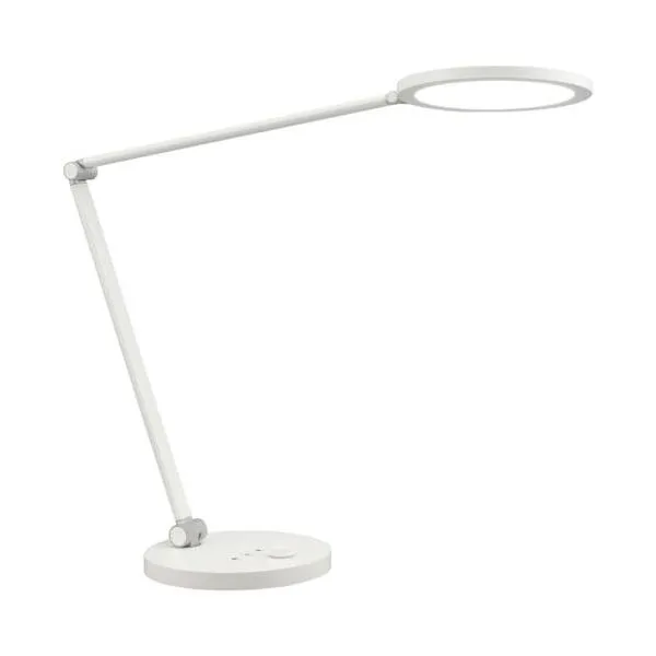 オーム電機(OHM) ODS-LDC6K-W LEDデスクライト 調光調色 タイマー機能付