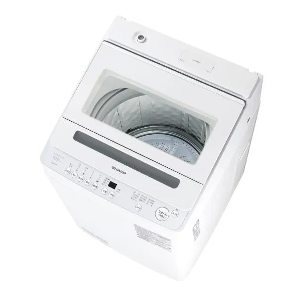 (標準設置無料 設置Aエリアのみ) シャープ 10.0kg 全自動洗濯機 ホワイト系 SHARP ES-GV10K-W 返品種別A