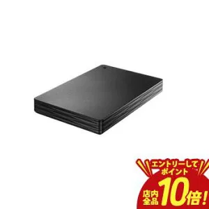 【P10倍（要エントリー）＋クーポン／お買い物マラソン】アイ・オー・データ機器 外付けSDD HDPH-UTV1K | IODATA I-O DATA HDPHUTV1K 外付けHDD 1TB USB-A接続 テレビ録画可能 Windows mac Chrome OS対応 ブラック