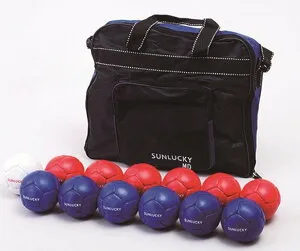 メーカー取り寄せ受注後在庫の有無連絡します。ボッチャゲーム用ボールセット2SRP-540ボール12個（レッド6個、ブルー6個）ジャック/1簡易サークル/1バッグ付き。