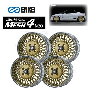ENKEI エンケイ MESH4 Neo (ハイディスク/ゴールド) 9.0J x 17インチ +23 PCD100 4穴 4本セット (MESH4NEO-H-D043-G-4S