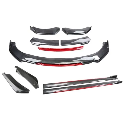 ダイハツ ミライース LA350S LA360Sに適用 フロントバンパーリップスポイラー ボディキット4分割式 サイドスカート リアスポイラー スポーティー風 カバー トリム グレードアップ 傷防止 プロテクター 軽量 エアロ DIY アクセサリー カスタ