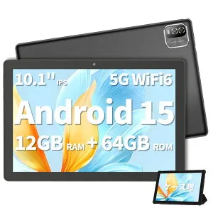 【4.14~4.17まで 10倍ポイント】タブレット 10インチ Wi-Fiモデル Android15 12GB+64GB IPS 6000mAh 2.4G/5G Wi-Fi6 YouTube視聴 Webブラウズ 日本語取扱説明書 PRITOM TAB10 MAX タブレット