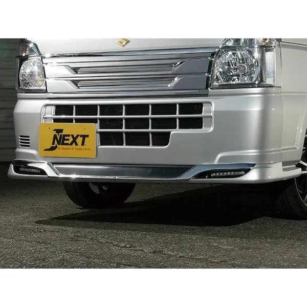 【軽トラカスタム応援価格!】 J-NEXT スズキ キャリィトラック/スーパーキャリイ (DA16T) 用 フロントスポイラー LED付 無塗装 SUZUKI CARRY