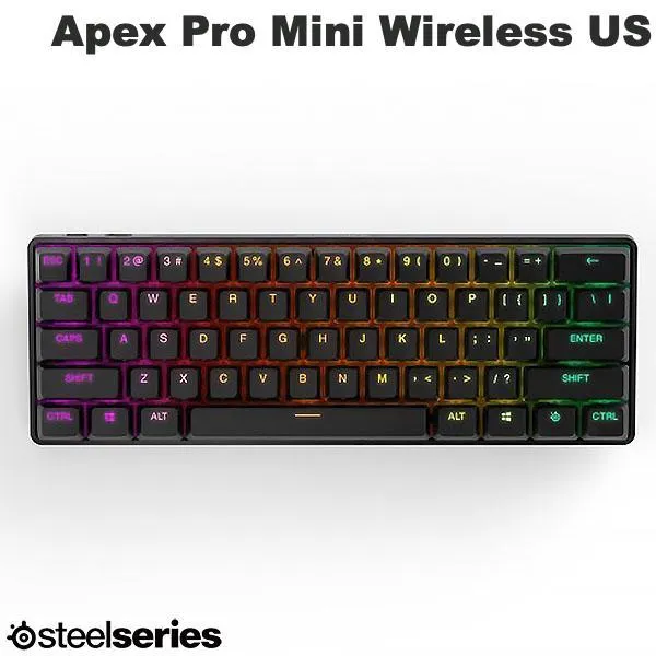 SteelSeries Apex Pro Mini Wireless US 英語配列 有線 2.4GHz Bluetooth ワイヤレス テンキーレスメカニカルゲーミングキーボード