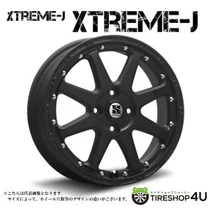 【最大P25倍】 14インチ XTREME-J XTREME-J 14x4.5J 4/100 +43 フラットブラックエクストリームジェイ 軽バン/軽トラ/軽自動車新品アルミホイール1本価格 [4本購入で送料無料]