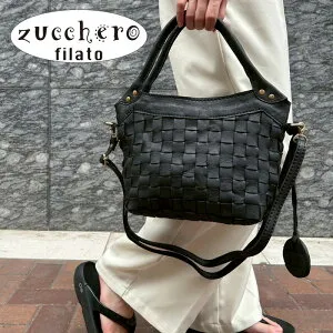 zucchero ズッケロ ズッケロフィラート ショルダーバッグ ハンドバッグ レディース ななめ掛け 2way バッグ 本革 レザー 綺麗 きれい 可愛い かわいい カワイイ 大人っぽい おしゃれ 500ml A5対応 A