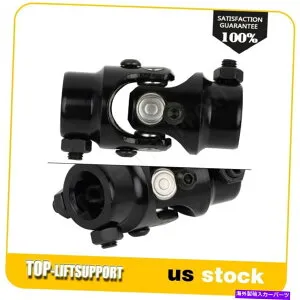 Steering Shaft ブランド5/8インチ-36スプラインx 3/4 ddブラックユニバーサルステアリングシングルUジョイントシャフト Brand 5/8 Inch-36 Spline X 3/4 DD Black Universal Steering Single U-Joint Shaft【並行輸入品】