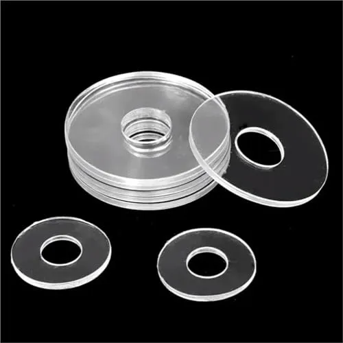 平座金 M4 M5 M6 M8 Plastic PVC Transparent Clear Flat Washer Plain Spacer Insulation Gasket Ring, しっかりしていて耐久性がある(M6x12x1mm(200pc))