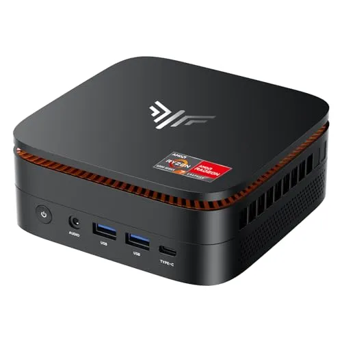 KAMRUI ハイパーH1 ミニゲーミングPC、AMD Ryzen 7 7735HS(Beats 7640HS/6800H)、24GB LPDDR5 1TB M.2 NVMe SSD Mini PC(8C/16T、最大4.75GHz)、16MB L3スマー