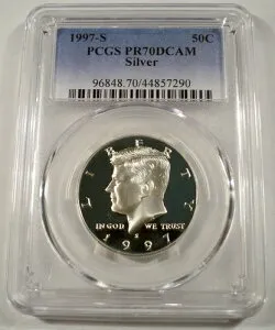 1997-S 50セント シルバー PCGS PR70DCAM ケネディ ハーフダラー プルーフ ディープカメオ PR 70 DC