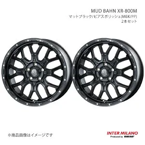 INTER MILANO インターミラノ MUD BAHN XR-800M ホイール 2本セット【17×7.0J 5-114.3 INSET38 マットブラック/ピアスポリッシュ】