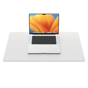 Twelve South DeskPad マウスパッド 大型 サステナブルレザー製 耐水性加工 耐熱性加工 PC MacBook Magic Mouse ブラック グレー