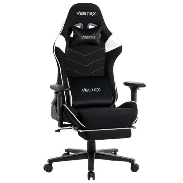 【正規代理店】VESTEX ゲーミングチェア フットレスト付き S2シリーズ 高撥水メッシュファブリック仕様 VES-S2FT WH[VESS2FTWH] ホワイト [4547181240178]