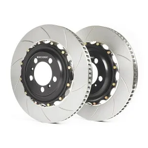 【USA在庫あり】 GiroDisc 2017+ Tesla Model 3 Performance Slotted Front Rotors girA1-208 JP店