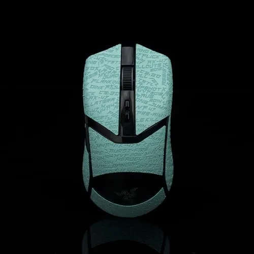 Hokeyio Razer Cobra/Cobra Pro用グリップテープ - 滑り止め 強化されたコントロール 汗を吸う ソフトレザー フルカバー FPSゲームグリップを向上 [カット済み] CSレター スカイブルー