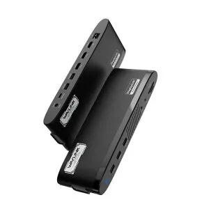 WAVLINKユニバーサルデュアル2K/4Kディスプレイリンクドッキングステーション、USB-Cラップトップドック、MacM1/M2/M3/M4およびWindows対応、100W充電、HDMI3ポート、USBポート