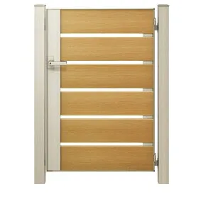 【送料無料】YKKAP ルシアス門扉YS4型 片開き 門柱仕様 08-12 内開き仕様 UME-V-YS4『木調 ゲート 部材 ガーデン 住宅 境界 入口 塀 壁 diy おしゃれ 形材 門扉』 複合カラー