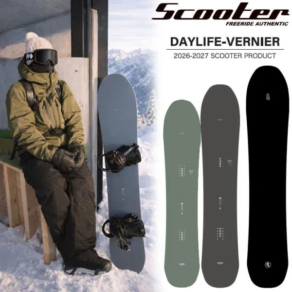 26-27 SCOOTER スクーター スノーボード 板 DAYLIFE VERNIER デイライフ バーニア パウダー オガサカ製 予約販売品 11月入荷予定 ship1