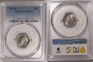 2019年 P ルーズベルト ダイム 10セント PCGS MS68FB フルバンド