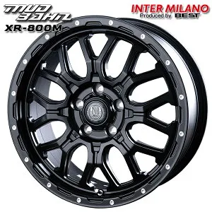 17インチ 7.0J 5H114.3 +38 インターミラノ マッドバーン XR-800M MBK/PP（マットブラック/ピアスポリッシュ） アルミホイール単品 1本 4本以上送料無料 個人宅発送不可