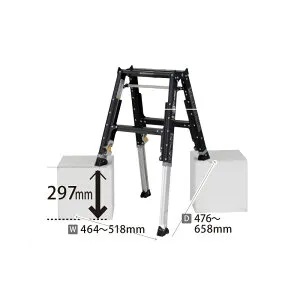ALINCO(アルインコ) 伸縮脚付専用脚立 KAB-90 2段 (2尺・3尺) 天板高さ：0.52～0.82m