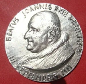 希少なバチカン教皇列福メダル BEATVS ヨハネス XXIII PONT MAX E Manfrini