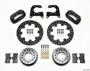 brake disc rotor ウィルウッドフォードダイナライトリアドラッグキットドリルドローター新しいビッグフィットフォード2.50インチオフ Wilwood Forged Dynalite Rear Drag Kit Drilled Rotor New Big fits Ford 2.50in O