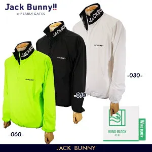 【PREMIUM SALE 30%OFF】Jack Bunny!! by PEARLY GATESジャックバニー!! 防風/撥水 裏メッシュ ハーフジップネックロゴ メンズブルゾン262-5220751/25C【正規品】【GOLFWAVE-8】