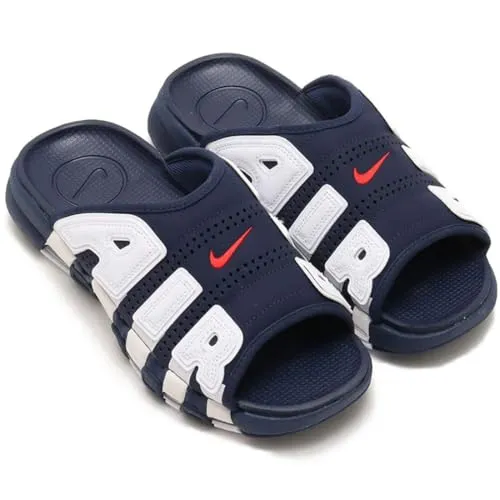 [ナイキ] エア モア アップテンポ スライド AIRMORE UPTEMPO SLIDE ミッドナイトネイビー/ホワイト/クリア/ユニバーシティレッド FQ8699-400 26.0cm