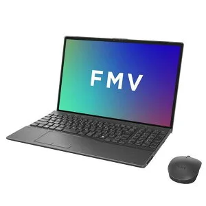 富士通 ノートパソコン 16型WUXGA/Ryzen7/Radeon 680M/メモリ32GB/約512GB SSD/DVD/WiFi7 ブライトブラック FMVA77K3B5 (九州倉庫)
