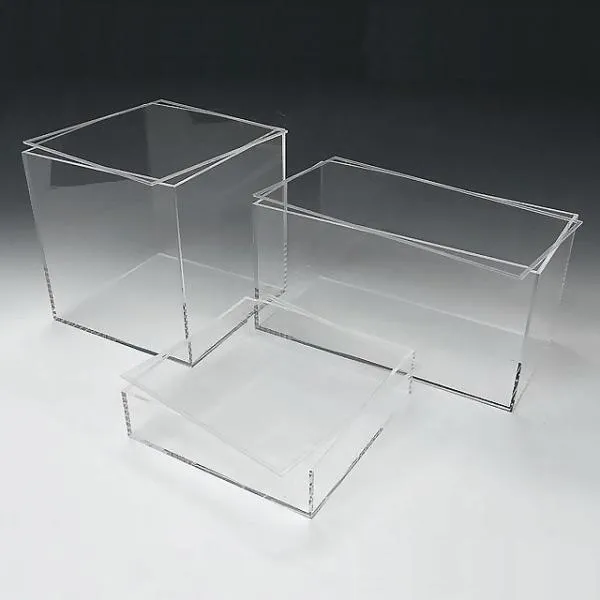 アクリル透明収納BOX W400mm×H50mm×D350mm 板厚4mm 透明ケース アクリルケース クリアケース プラスチックケース 収納ボックス