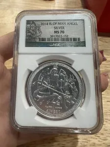 2014 IS Of Man Angel Silver MS70 NGC Angel 1オンス シルバー、送料無料