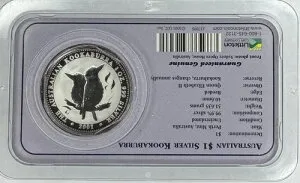 2001-P オーストラリア 1ドル クッカバラ 1オンス .999 純銀貨