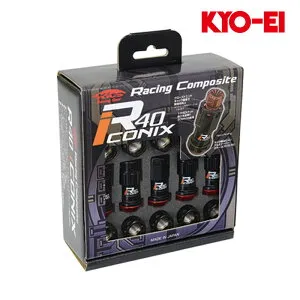 クリッパーバン ホイールナット DR17V M12xP1.25 テーパー座用 レーシングコンポジットR40 ブラック 17HEX ロック&ナット20個入 KYO-EI(協永産業) RI-13K*