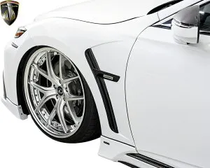 【M's】 レクサス 50系 LS F-SPORT 前期 (2017.10-2020.10) AIMGAIN 純VIP EXE フロントダクトフェンダー 左右 FRP 未塗装 エイムゲイン エアロ パーツ 部品 外装 改造 カスタム エクステリア LEXUS 50LS LS50 LS500