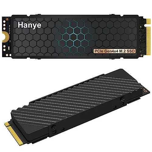 Hanye SSD 2TB PCIe Gen4x4 M.2 NVMe 2280 ヒートシンク搭載 新型PS5 PS5動作確認済み R:7450MB/s W:6700MB/s HE70 高耐久3D NAND TLC 正規代理店品メーカー5年保証