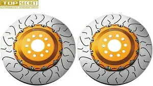 【M's】 日産 R35 GT-R (2008y-2010y) TOP SECRET フロント ブレーキローターキット 400Φ トップシークレット パーツ 足回り 部品 正規 本物 社外 カスタム ドレスアップ ニッサン NISSAN SKYLINE 35 GTR G-TR CBA-
