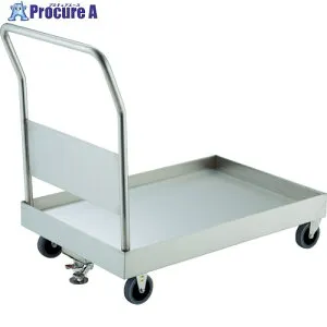 TRUSCO ステンレス台車 オールSUS304 皿型台車 900X600 帯電防止U車輪 ストッパー付 SSAR-2TBU-S 1台 ■▼435-6458
