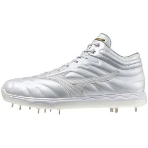 ミズノ 野球スパイク スピードレボプロ MID (野球／ソフトボール)[ユニセックス] 11GM2500 01カラー( ホワイト × ホワイト )[Mizuno スパイク ユニセックス]
