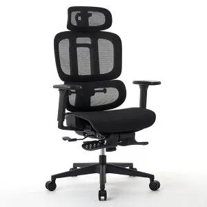 ROOMWORKS(ルームワークス) オフィスチェア M5シリーズ 多機能フルメッシュワークチェア（ブラック） RM5-BK [RM5BK]